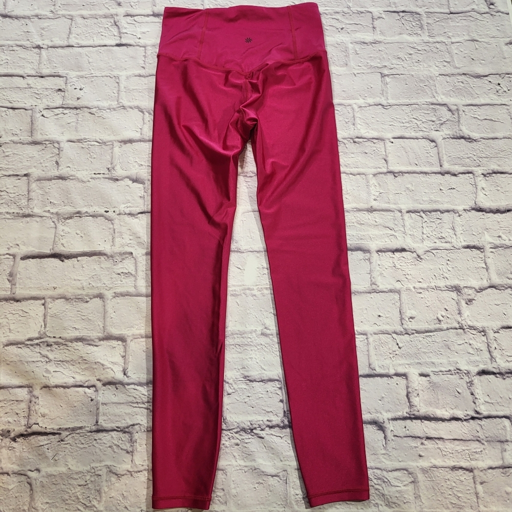 Athleta Pink Elation Shine Tight Leggings Barbie - Picture 6 of 8